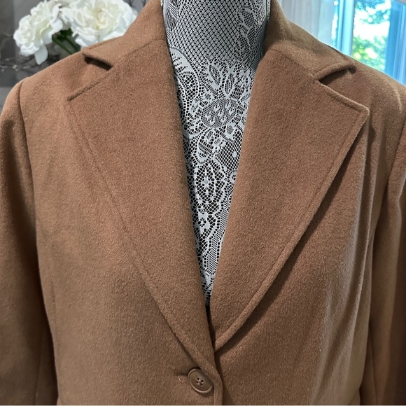 Halogen Camel Wool-Blend Coat Women’s Size 12 NWT - Picture 3 of 16